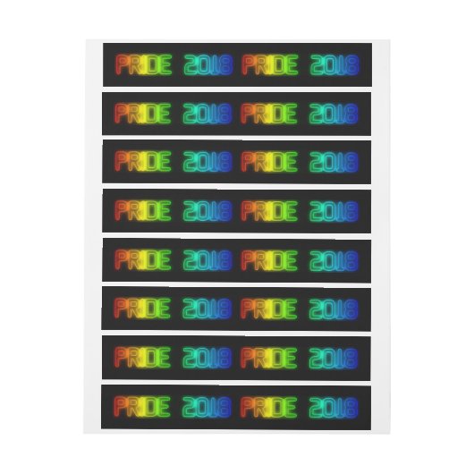 Typografie 2018 der Gay Rundum-Adressaufkleber (Bogen)