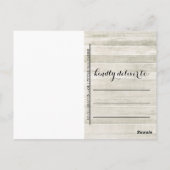 Typografie 2024 Wood Look Abschluss Vielen Dank Postkarte (Rückseite)