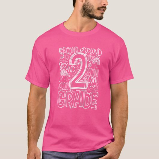 Typografie 2. Klasse Team Lehrer T-Shirt (Vorderseite)