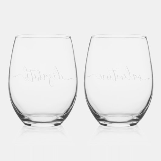 Typografie, 2 Set Weinglas Ohne Stiel (Rückseite)