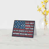 Typografie 4. Juli Party Grußkarte Karte (Gelbe Blume)