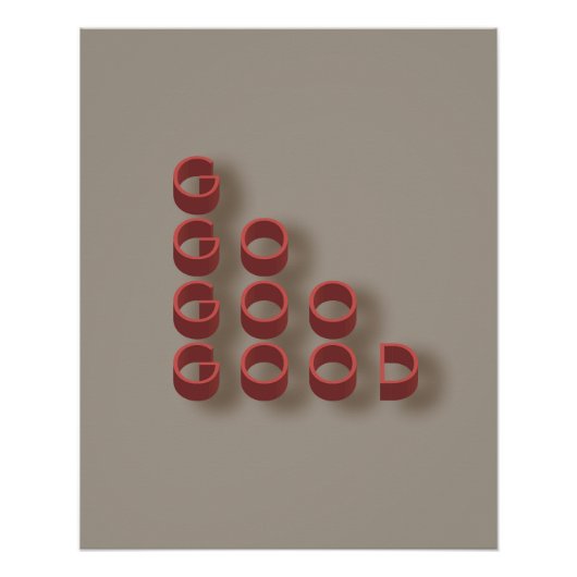 typografie_4_Sehr gutes Hochglanzposter Poster (Vorderseite)