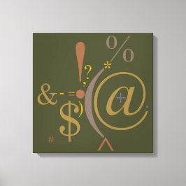 Typografie (Abstrakte Zusammensetzung) Leinwanddruck