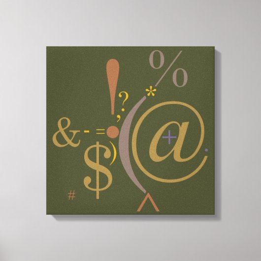 Typografie (Abstrakte Zusammensetzung) Leinwanddruck (Vorderseite)