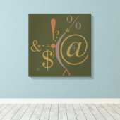 Typografie (Abstrakte Zusammensetzung) Leinwanddruck (Insitu (Holzboden))