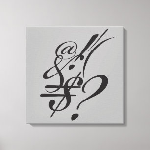 Typografie (Abstrakte Zusammensetzung) Leinwanddruck