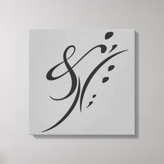 Typografie (Abstrakte Zusammensetzung) Leinwanddruck (Vorderseite)