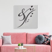 Typografie (Abstrakte Zusammensetzung) Leinwanddruck (Insitu (Wohnzimmer))