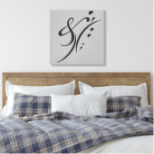 Typografie (Abstrakte Zusammensetzung) Leinwanddruck (Insitu (Schlafzimmer))