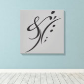 Typografie (Abstrakte Zusammensetzung) Leinwanddruck (Insitu (Holzboden))