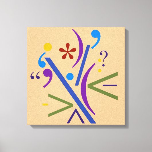 Typografie (Abstrakte Zusammensetzung) Leinwanddruck (Vorderseite)