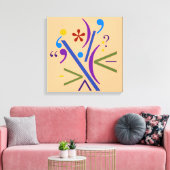 Typografie (Abstrakte Zusammensetzung) Leinwanddruck (Insitu (Wohnzimmer))