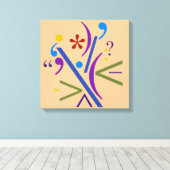 Typografie (Abstrakte Zusammensetzung) Leinwanddruck (Insitu (Holzboden))