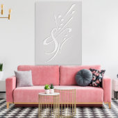 Typografie (Abstrakte Zusammensetzung) Leinwanddruck (Insitu (Wohnzimmer))