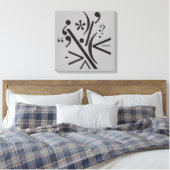 Typografie (Abstrakte Zusammensetzung) Leinwanddruck (Insitu (Schlafzimmer))