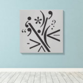 Typografie (Abstrakte Zusammensetzung) Leinwanddruck (Insitu (Holzboden))