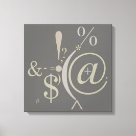 Typografie (Abstrakte Zusammensetzung) Leinwanddruck