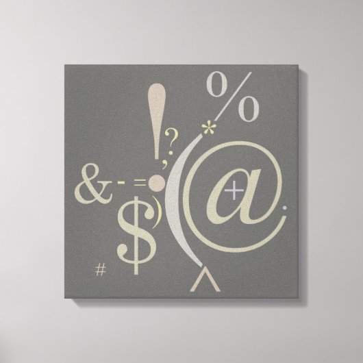 Typografie (Abstrakte Zusammensetzung) Leinwanddruck (Vorderseite)