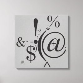 Typografie (Abstrakte Zusammensetzung) Leinwanddruck