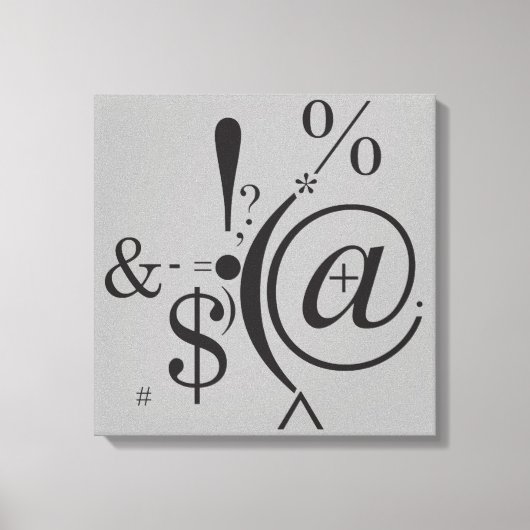 Typografie (Abstrakte Zusammensetzung) Leinwanddruck (Vorderseite)