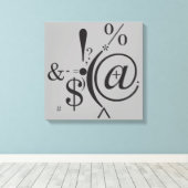 Typografie (Abstrakte Zusammensetzung) Leinwanddruck (Insitu (Holzboden))