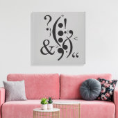 Typografie (Abstrakte Zusammensetzung) Leinwanddruck (Insitu (Wohnzimmer))