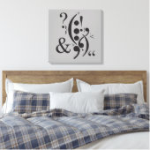 Typografie (Abstrakte Zusammensetzung) Leinwanddruck (Insitu (Schlafzimmer))