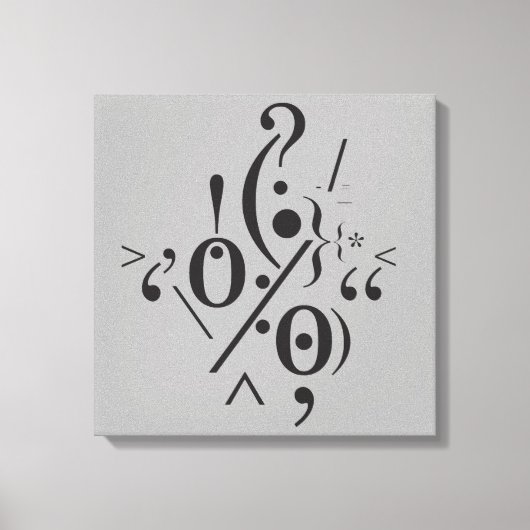 Typografie (Abstrakte Zusammensetzung) Leinwanddruck (Vorderseite)