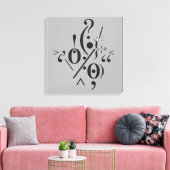 Typografie (Abstrakte Zusammensetzung) Leinwanddruck (Insitu (Wohnzimmer))