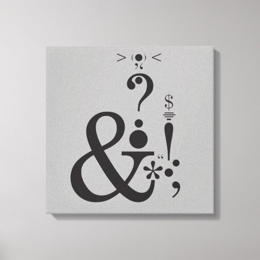 Typografie (Abstrakte Zusammensetzung) Leinwanddruck (Vorderseite)