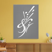 Typografie (Abstrakte Zusammensetzung) Leinwanddruck (Insitu (Wohnzimmer))