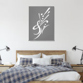 Typografie (Abstrakte Zusammensetzung) Leinwanddruck (Insitu (Schlafzimmer))