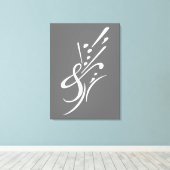 Typografie (Abstrakte Zusammensetzung) Leinwanddruck (Insitu (Holzboden))