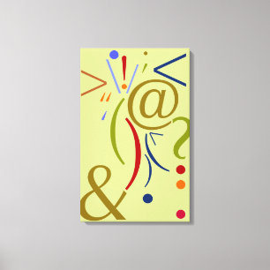 Typografie (Abstrakte Zusammensetzung) Leinwanddruck