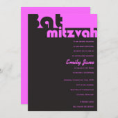 TYPOGRAFIE Anpassbare Bar Mitzvah Einladung (Vorne/Hinten)