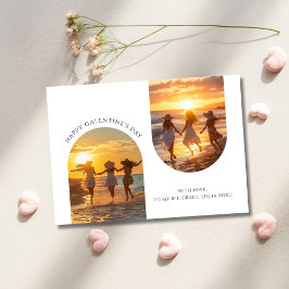 Typografie Arch Foto Girly Galentines Beach Foto Feiertagskarte