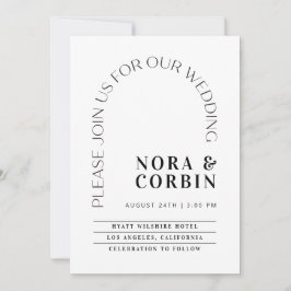Typografie Arch Wedding Invitation Card N100 Save The Date