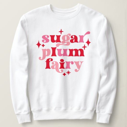 Typografie Art Sugum Fairy Pink & Red Sweatshirt (Design vorne)
