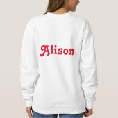 Typografie Art Sugum Fairy Pink & Red Sweatshirt (Rückseite)