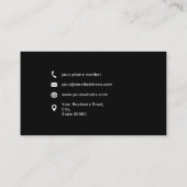 Typografie aus Minimalistischem Individuelle Name  Visitenkarte (Rückseite)