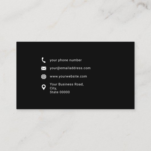 Typografie aus Minimalistischem Individuelle Name Visitenkarte (Rückseite)