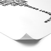 Typografie aus Weiß und Weiß Poster (Ecke)