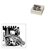 Typografie B (Barcelona: Spanien) Briefmarke Gummistempel (Stempel)