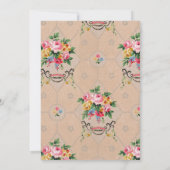 Typografie Baby Girl Geburtshilfekarte Ankündigung (Rückseite)