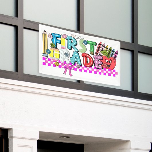 Typografie Banner (Äußeres Gebäude)