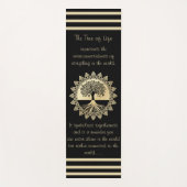 Typografie Baum des Lebens Schwarz und Tan Yogamatte (Vorderseite)