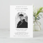 Typografie - Beerdigung des Fotos der Lebensbrücke Einladung (Stehend Vorderseite)