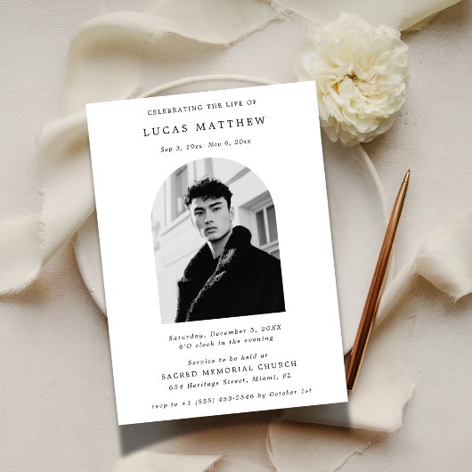 Typografie - Beerdigung des Fotos der Lebensbrücke Einladung