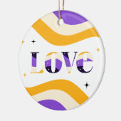 Typografie bei nicht binärer Liebe Funkelnd Text Keramik Ornament (Links)