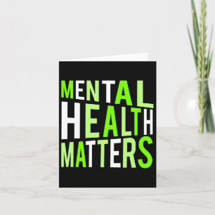 Typografie bei psychischen Gesundheitsproblemen be Karte
